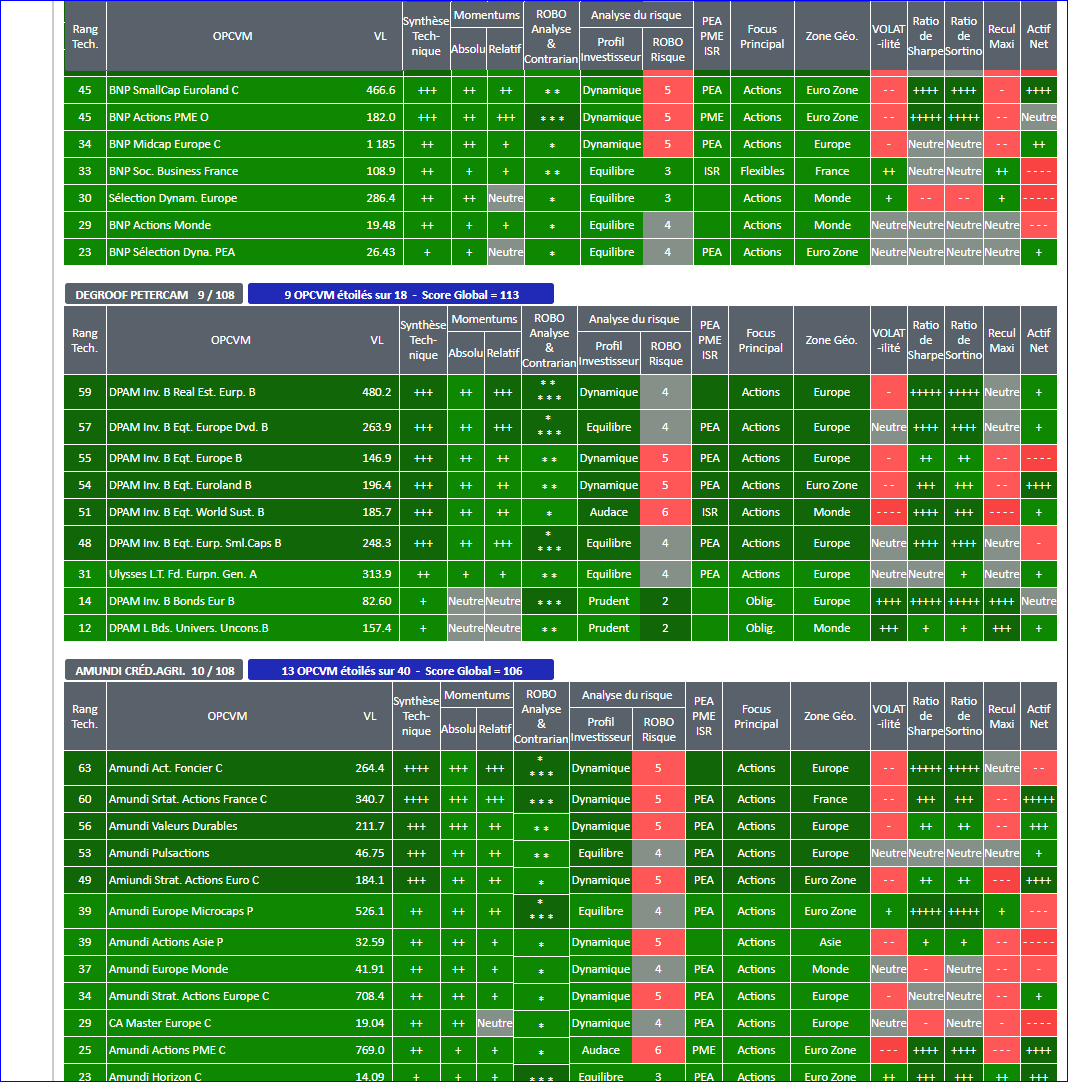 OPCVM SICAV FCP ALLOCATION STRATEGIE SOCIETES GESTION