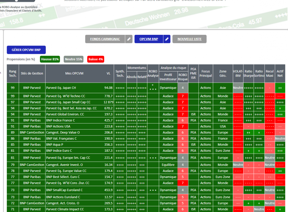 SICAV OPCVM FCP OPC STRATEGIE ALLOCATION