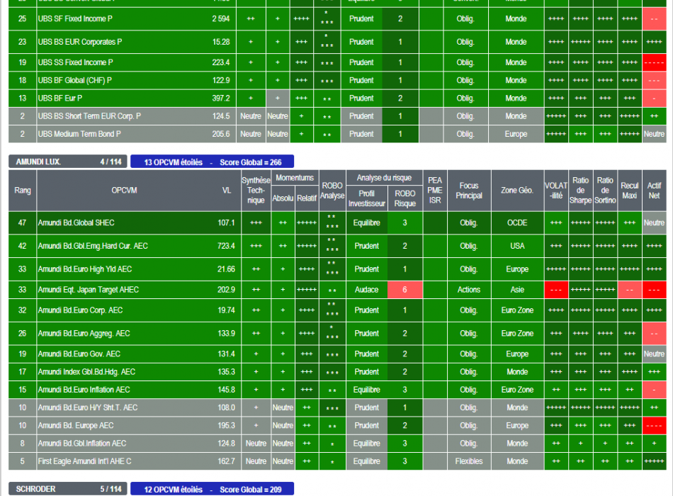 SICAV ACTIONS OPCVM FONDS FCP STRATEGIE ALLOCATION