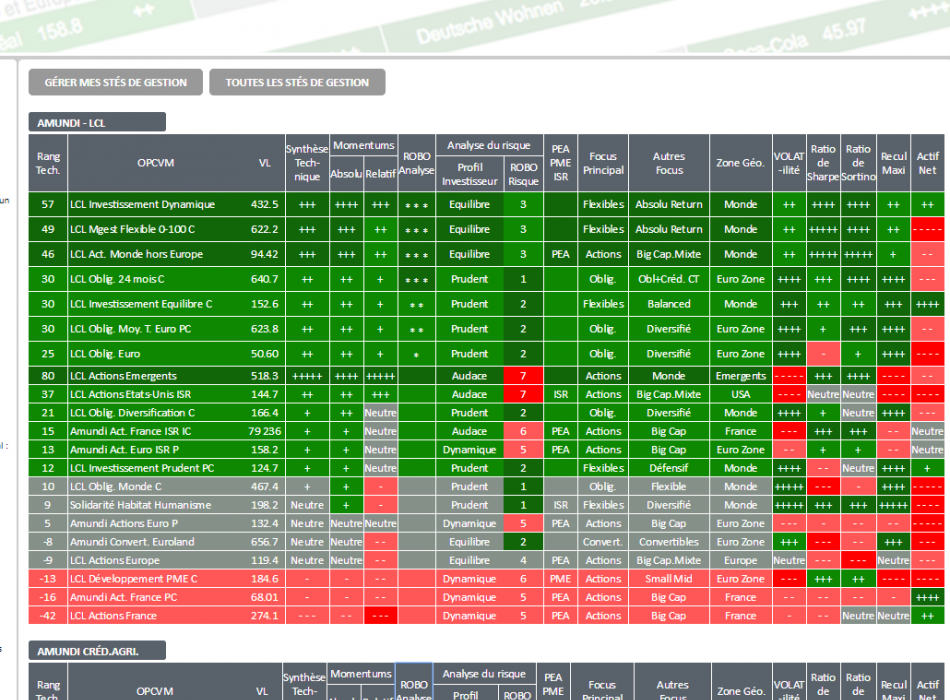 SICAV OPCVM FCP OPC STRATEGIE ALLOCATION