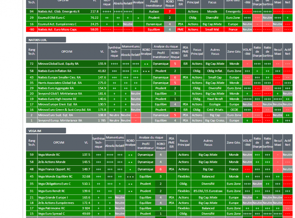 SICAV OPCVM OPC FCP STRATEGIE ALLOCATION