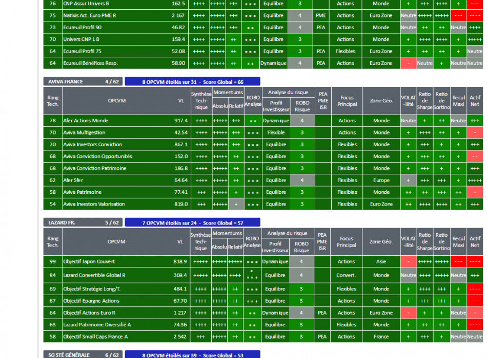 OPCVM FCP SICAV OPC STRATEGIE ALLOCATION PERFORMANCE